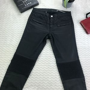 Zara Woman Faux Leather Pants Black Size 6